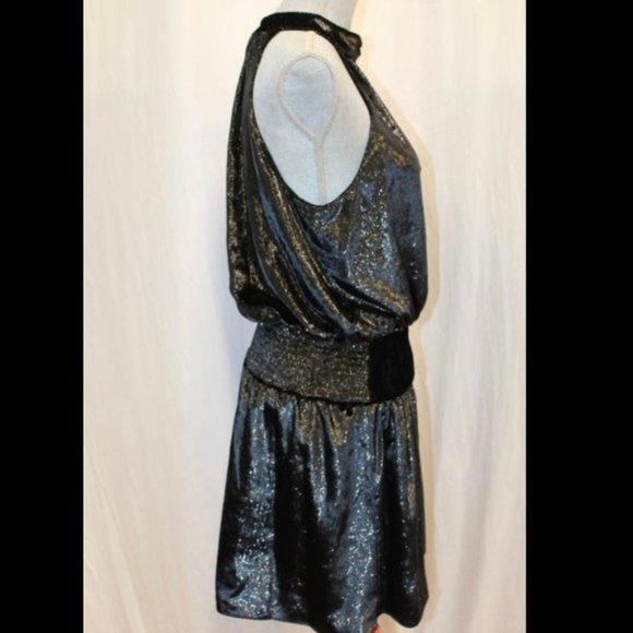 NEW Ramy Brook Ellin black shimmery velvet dress - Picture 5 of 5